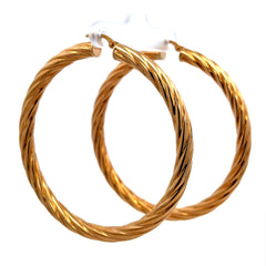 Earrings Twisted Hoops 62.5 5mm 14K
