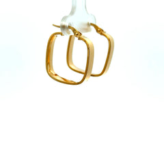 Earrings Plain Hoops 22.5 4mm 10K