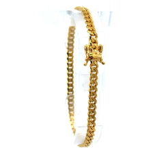 Bracelet Concave Link 4mm 7" 10K