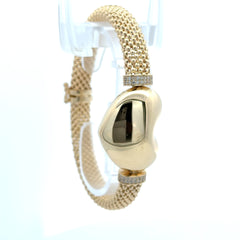 Bracelet Jessica with Heart & CZ 9mm 7.5" 10K