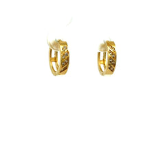 Earrings Huggie with CZ 12 3mm 10K