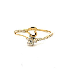 Ring Women's with CZ 7 1mm 10K