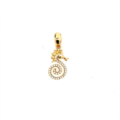 Pendant Seahorse with CZ 26 14K