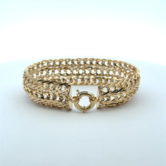 Bracelet Flat Braid 19mm 8" 10K