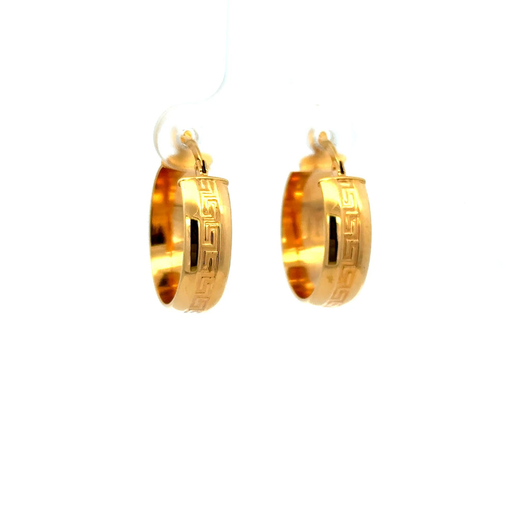 Earrings Textured Hoops 20.5 6mm 10K