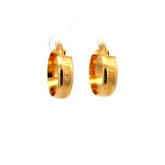 Earrings Textured Hoops 20.5 6mm 10K