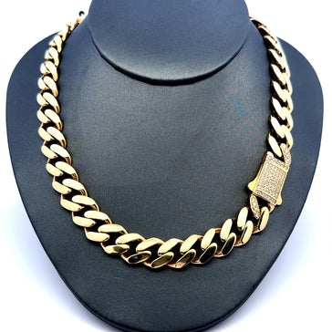 Chain Monaco 11.5mm 22" 14K