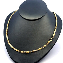 Necklaces DBL-Textured X&O with Lobster Lock 3.5mm 18" 10K