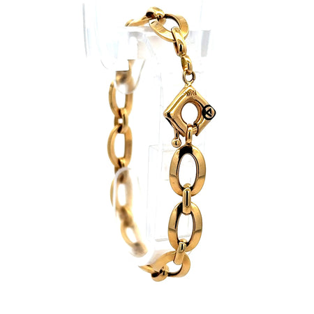 Bracelet Oval Link 9mm 7.5" 14K