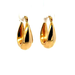 Earrings Stylish Hoops 21.5 7.5mm 14K