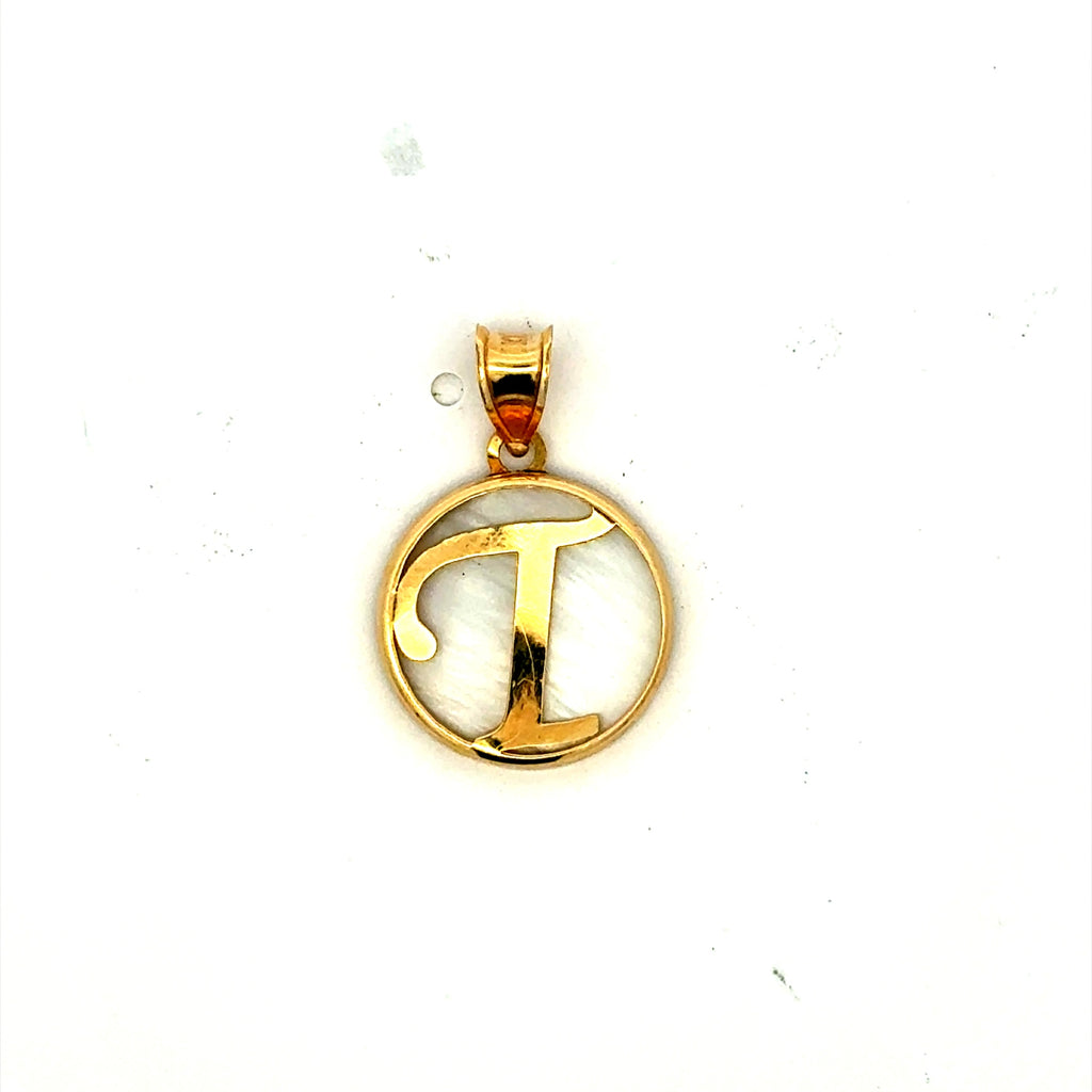 Pendant Mother-of-Pearl Initial 22 10K