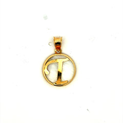 Pendant Mother-of-Pearl Initial 22 10K