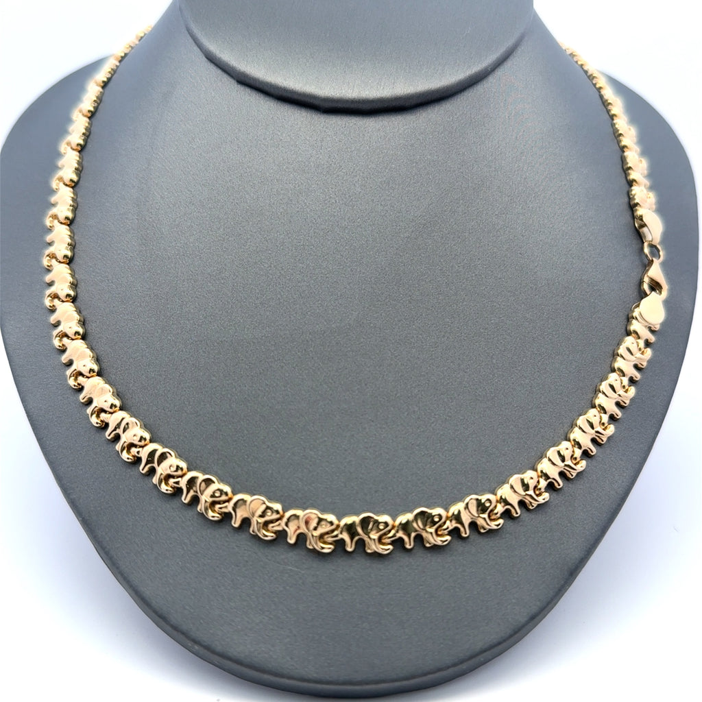 Necklaces Elephant Link with Lobster Lock 6.5mm 18" 10K