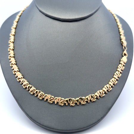 Necklaces Elephant Link with Lobster Lock 6.5mm 18" 10K