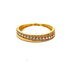 Ring Women's with CZ 7 1.5mm 10K
