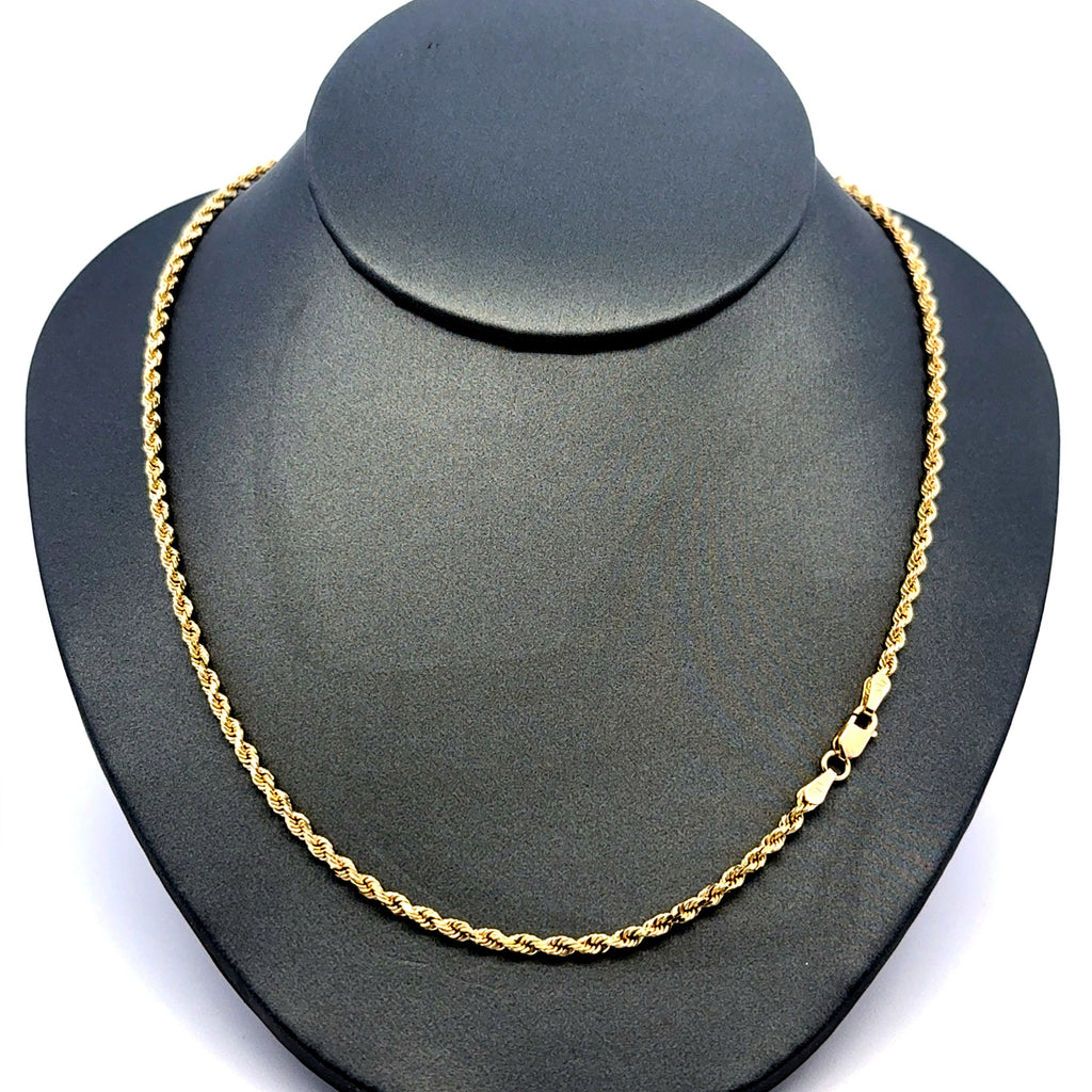 Chain Solid Rope 2.5mm 22" 14K