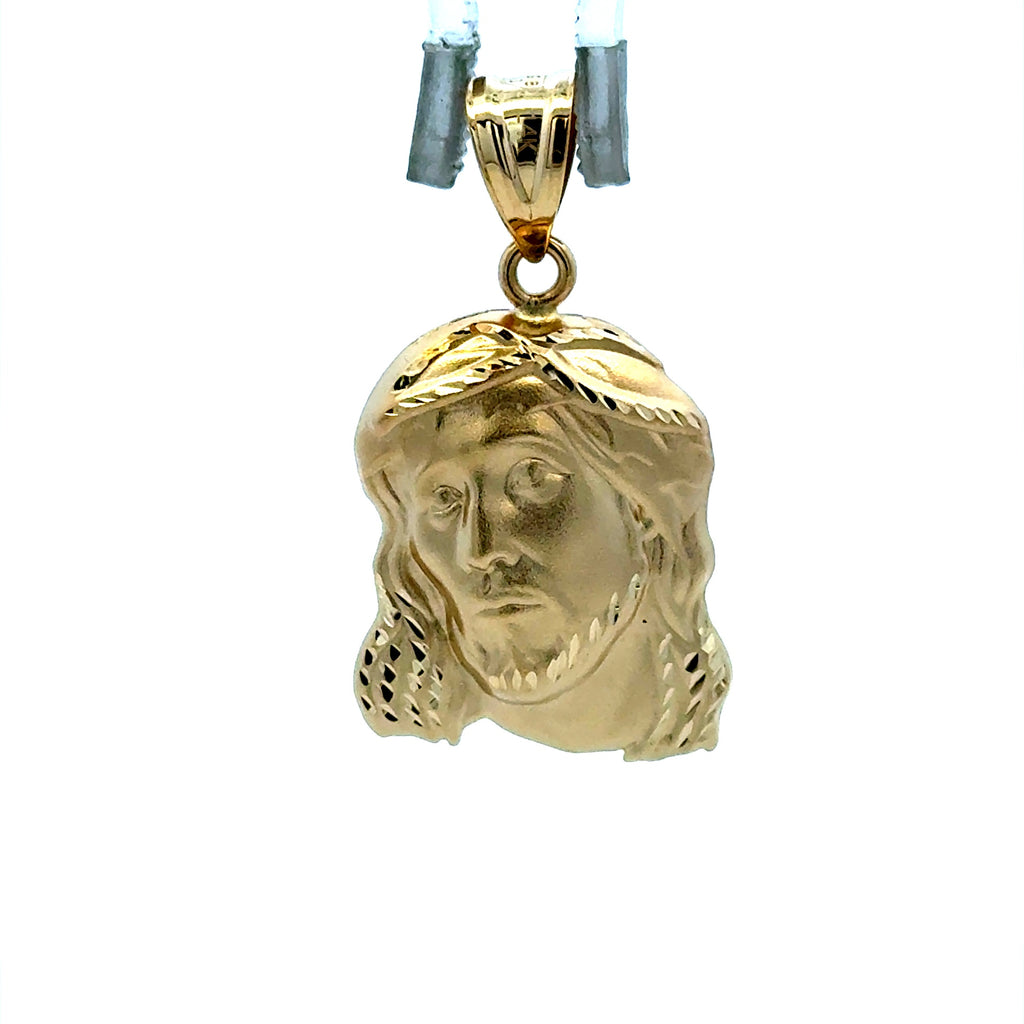 Pendant Jesus Face with Crown of Thorns 34.5 14K