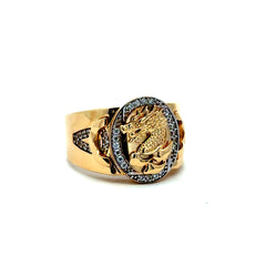 Ring Dragon & CZ 11.5 6.5mm 10K