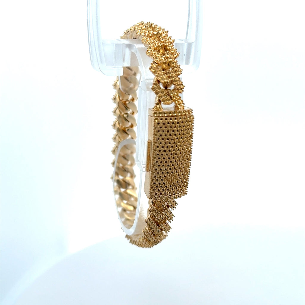 Bracelet Iced Cuban without Stones 10.5mm 7" 10K