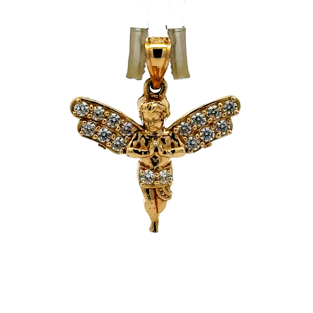 Pendant Praying Angel with CZ 27 10K