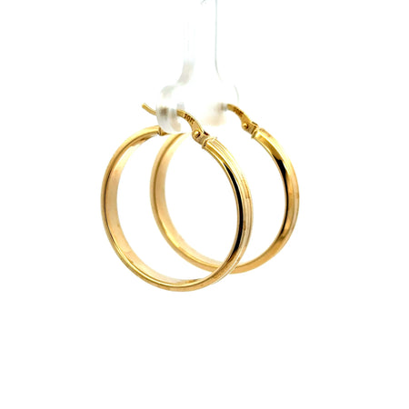 Earrings Plain Hoops 30.5 4mm 10K