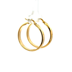 Earrings Plain Hoops 30.5 4mm 10K