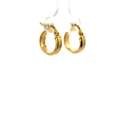 Earrings Plain Hoops 15.5 4mm 10K