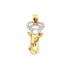 Pendant Two-Tone Deer 39 14K