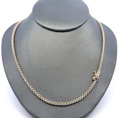 Chain Tennis without Stones White Gold 3mm 18" 10K