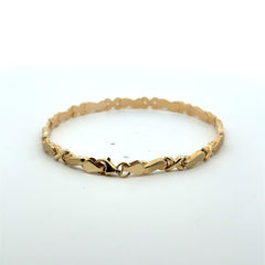Bracelet Textured X&Similar with Lobster Lock 5mm 7.5" 10K
