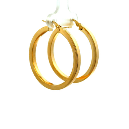 Earrings Plain Hoops 37 3mm 10K