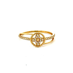 Ring Women's with CZ 7 1mm 10K