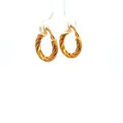 Earrings Twisted Hoops 18 3mm 10K