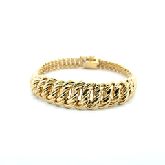 Bracelet Princess Cut 15mm 7.5" 14K