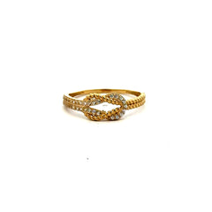 Ring Women's with CZ 7.5 1mm 10K