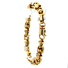 Bracelet Anchor Box Link 9mm 8" 14K