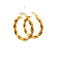 Earrings Twisted Hoops 29 4mm 10K