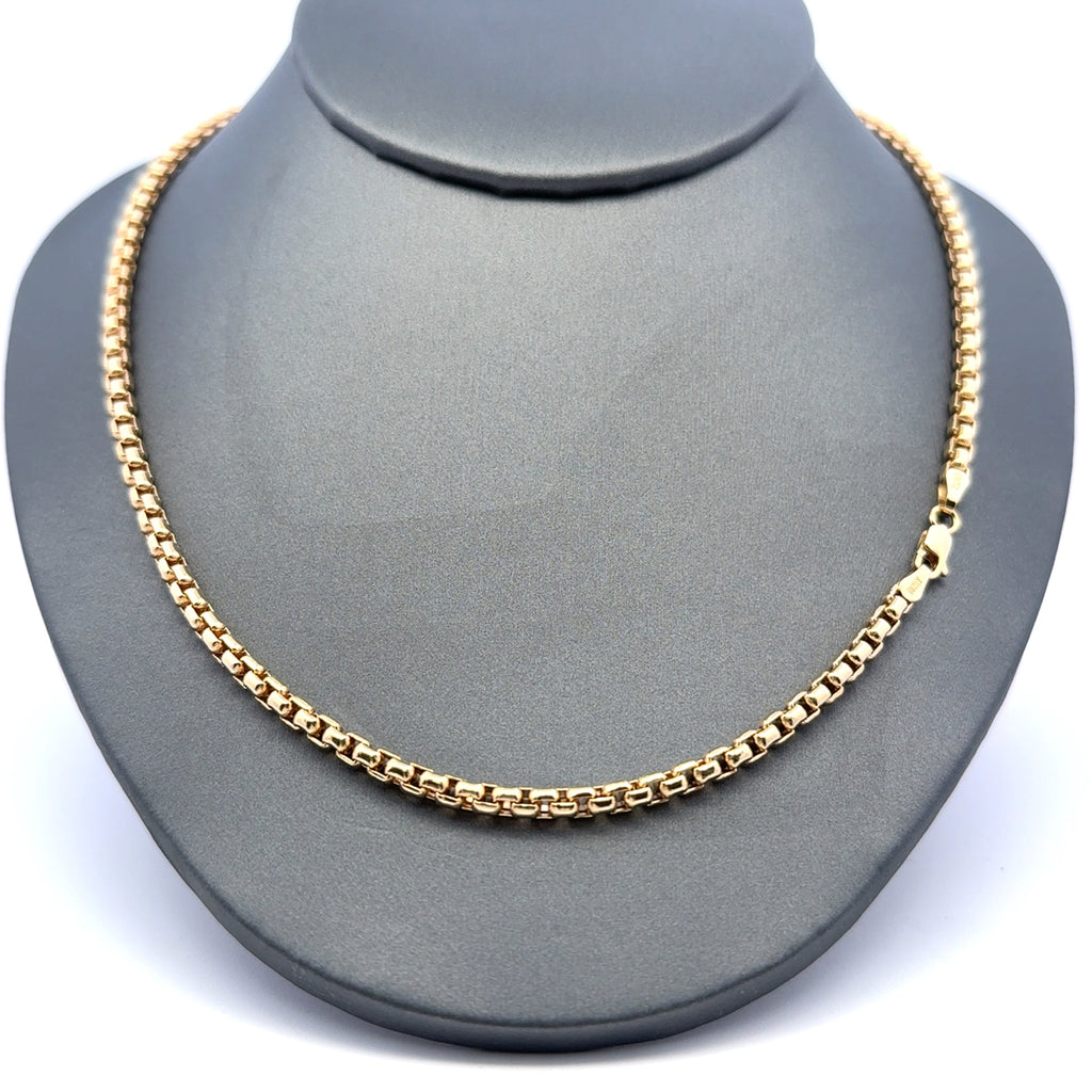 Chain Rounded Box Link 3.5mm 20" 14K