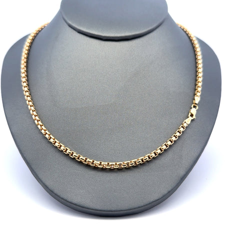 Chain Rounded Box Link 3.5mm 20" 10K