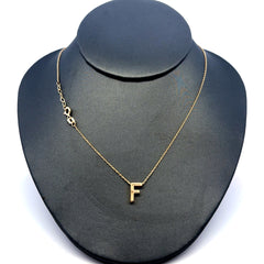 Chain Uppercase Initial 'F' 0.5mm 18" 14K