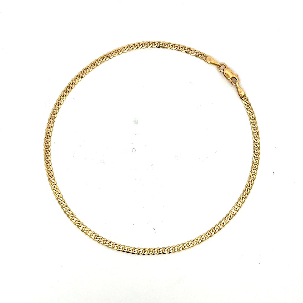Anklet Curb Link 2.5mm 10" 10K