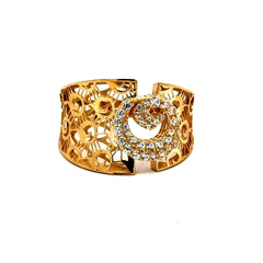Ring Women's Symmetry & CZ 8 3mm 10K