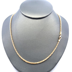 Chain Hollow Franco  1.5mm 22" 14K