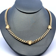 Necklaces Monaco with Hearts 5mm 18" 14K