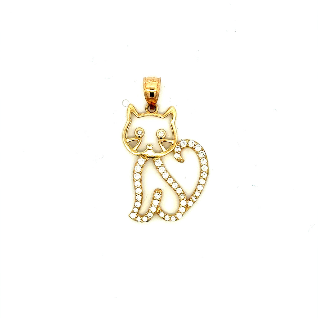 Pendant Kitten with CZ 30.5 10K