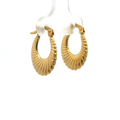 Earrings Fancy Hoops 19.5 2.5mm 10K