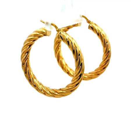 Earrings Twisted Hoops 40 5mm 10K