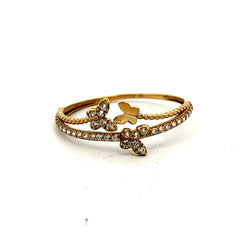 Ring Women's with CZ 7.5 1mm 10K