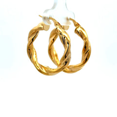 Earrings Twisted Hoops 29.5 5mm 10K