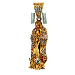 Pendant Our Lady of Guadalupe with CZ 43 14K